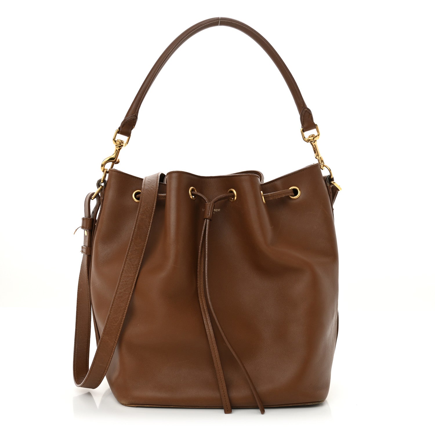 Saint Laurent Calfskin Large Emmanuelle Bucket Bag Cognac 1 of 18