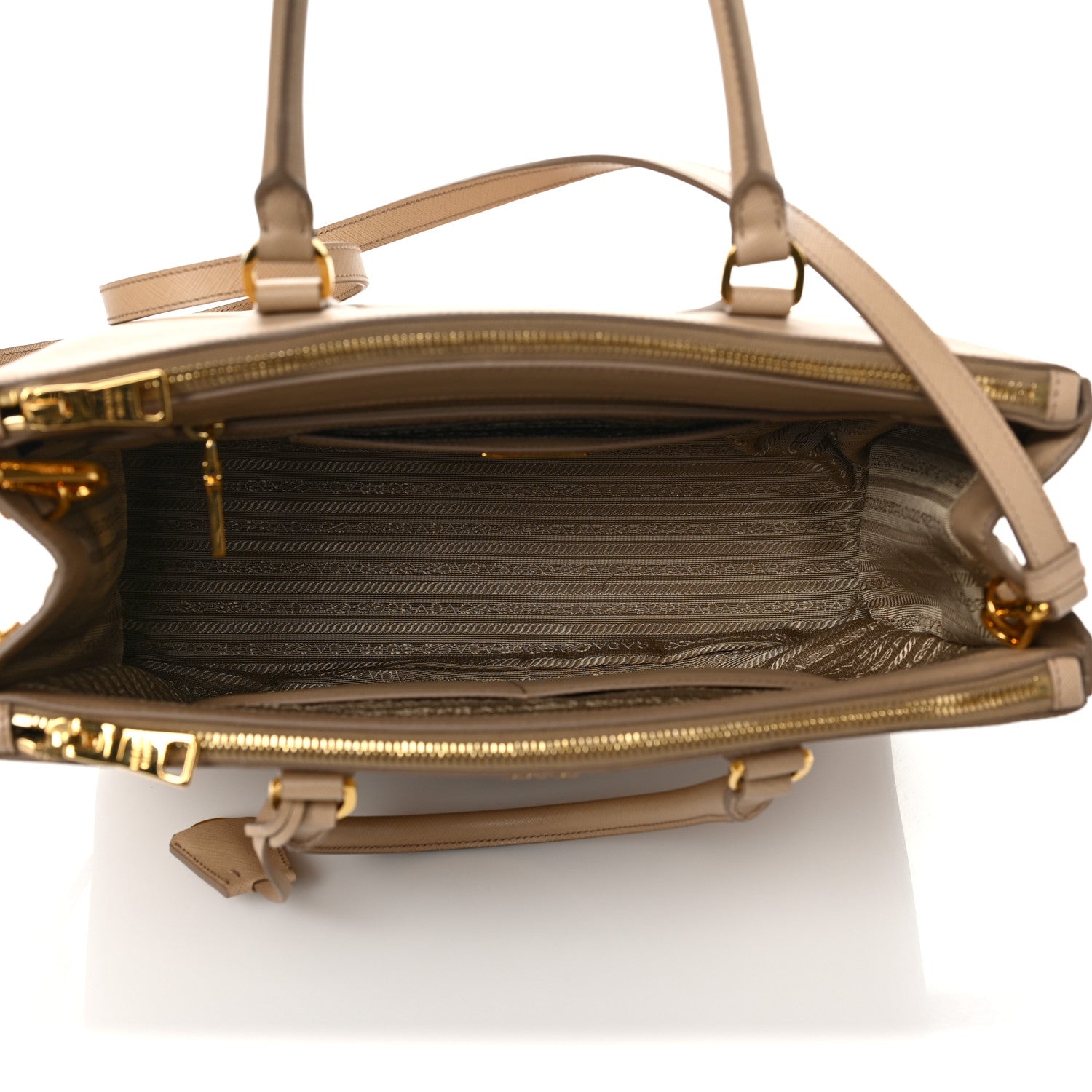 Prada Saffiano Medium Galleria Double Zip Tote Sabbia 5 of 12