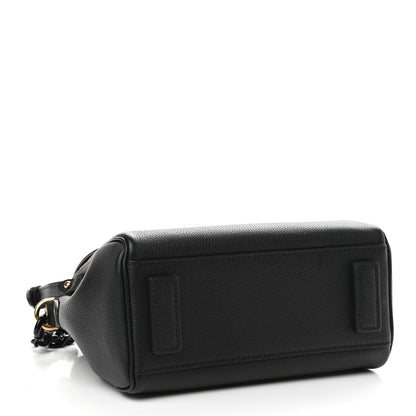 Versace Grained Calfskin Small La Medusa Top Handle Bag Black Lilac 4 of 9