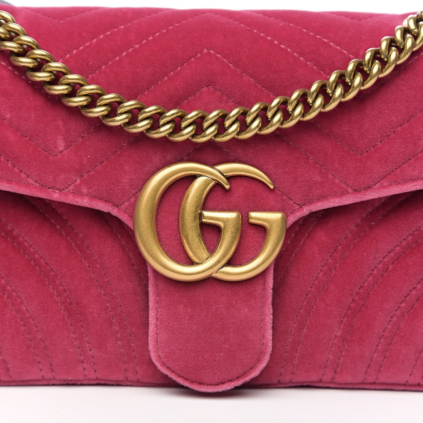 Velvet Matelasse Small GG Marmont Shoulder Bag Light Raspberry Rose