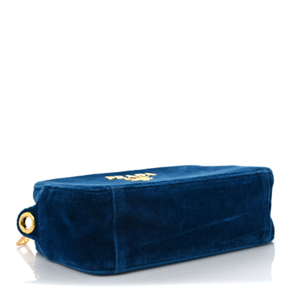 Prada Velluto Zip Top Chain Shoulder Bag 3 of 7