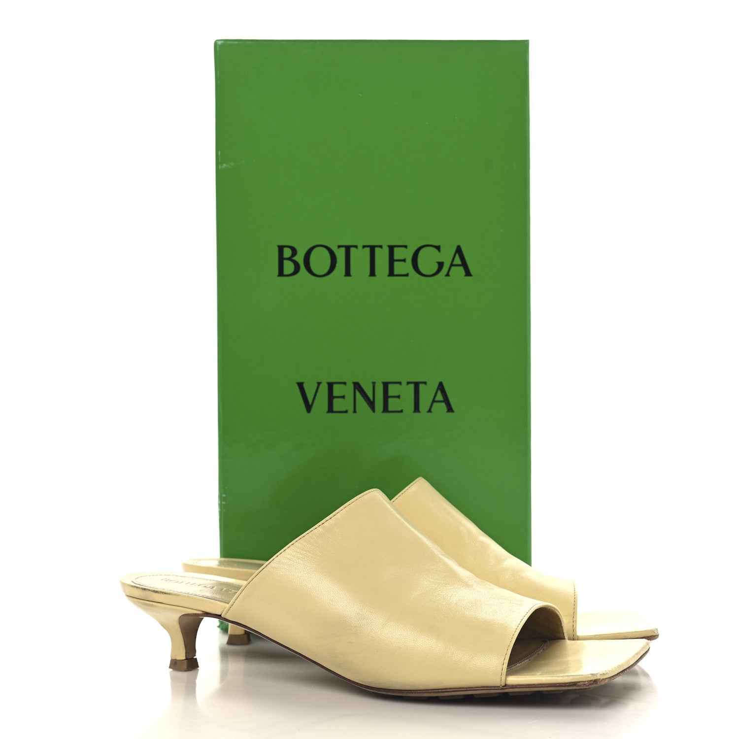 Bottega Veneta Lambskin Stretch Mule Sandals 37 Moon Beam 12 of 12