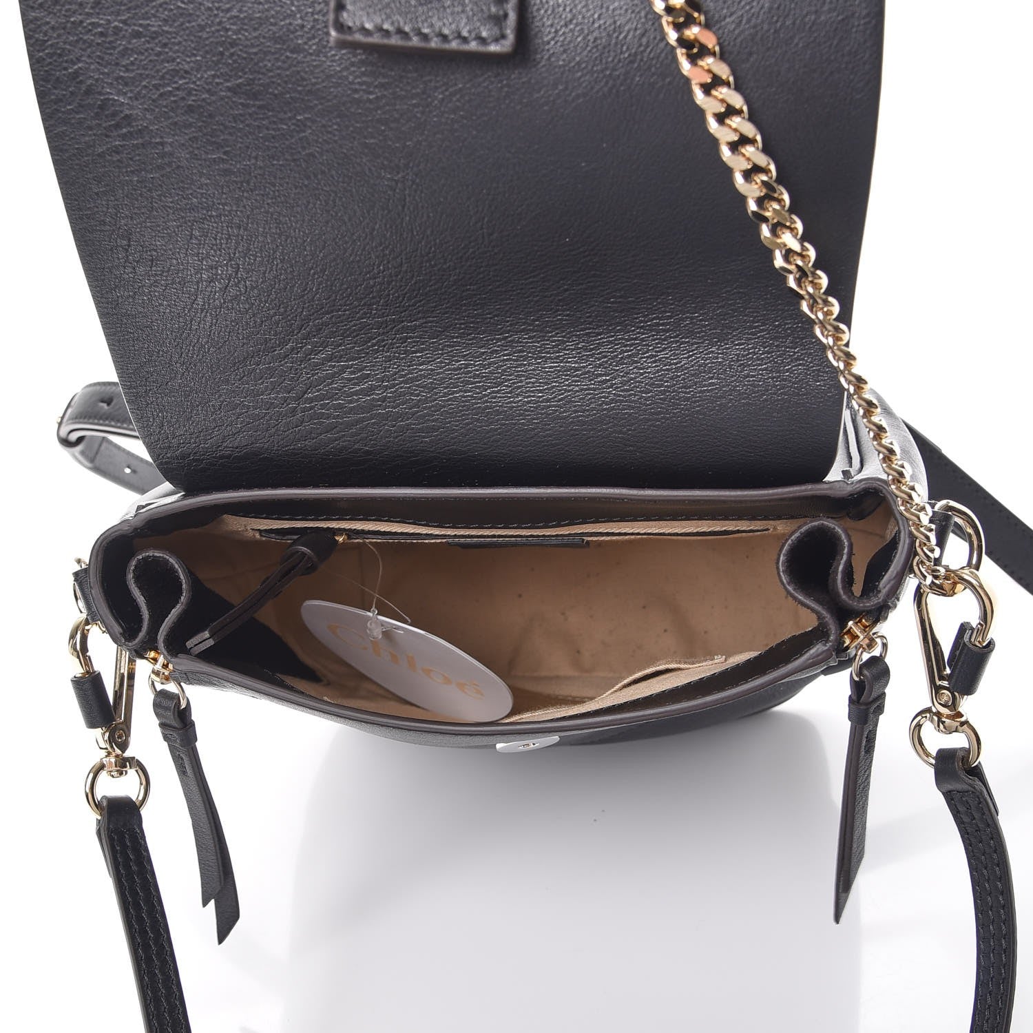 Chloe Suede Calfskin Small Faye Backpack Black 5 of 7