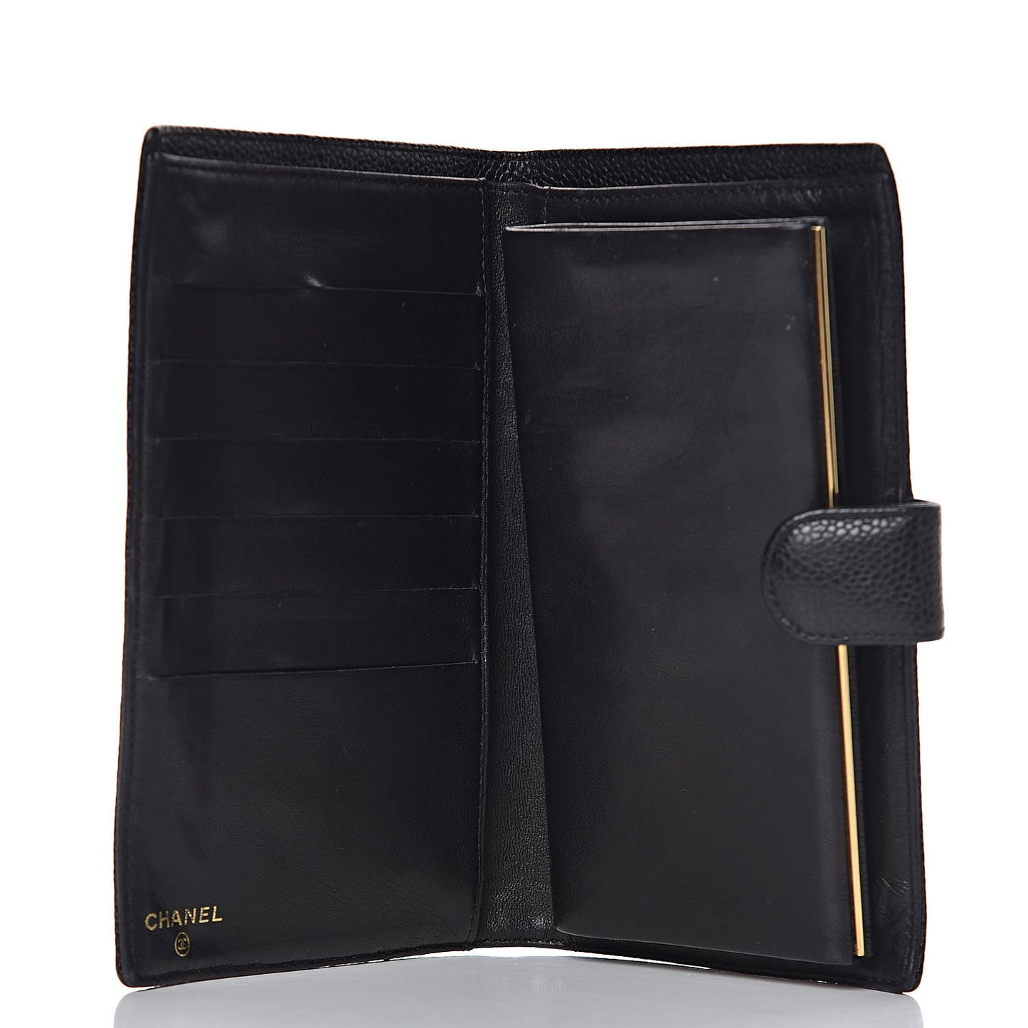 Caviar Timeless CC French Wallet Black