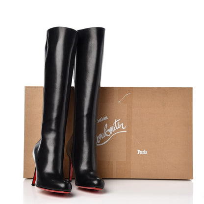 Christian Louboutin Calfskin Simple Botta 100 Knee Boots 37 Black 8 of 8