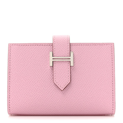 Hermes Epsom Mini Bearn Wallet Mauve Sylvester 1 of 9