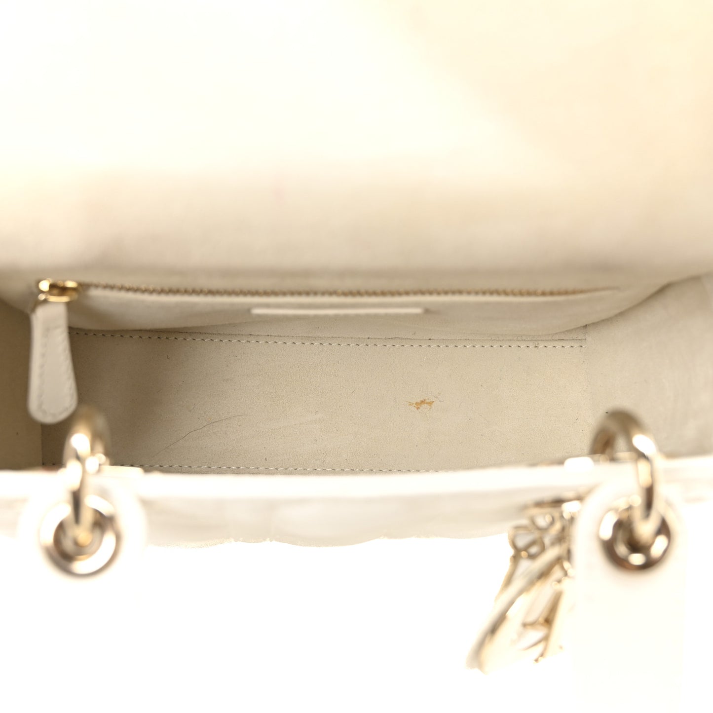 Lambskin Cannage Small My ABCDior Lady Dior White