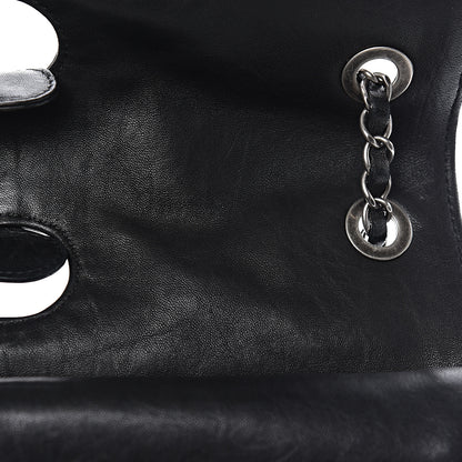 Chanel Washed Lambskin Maxi Take Away Flap Bag Black 13 of 20