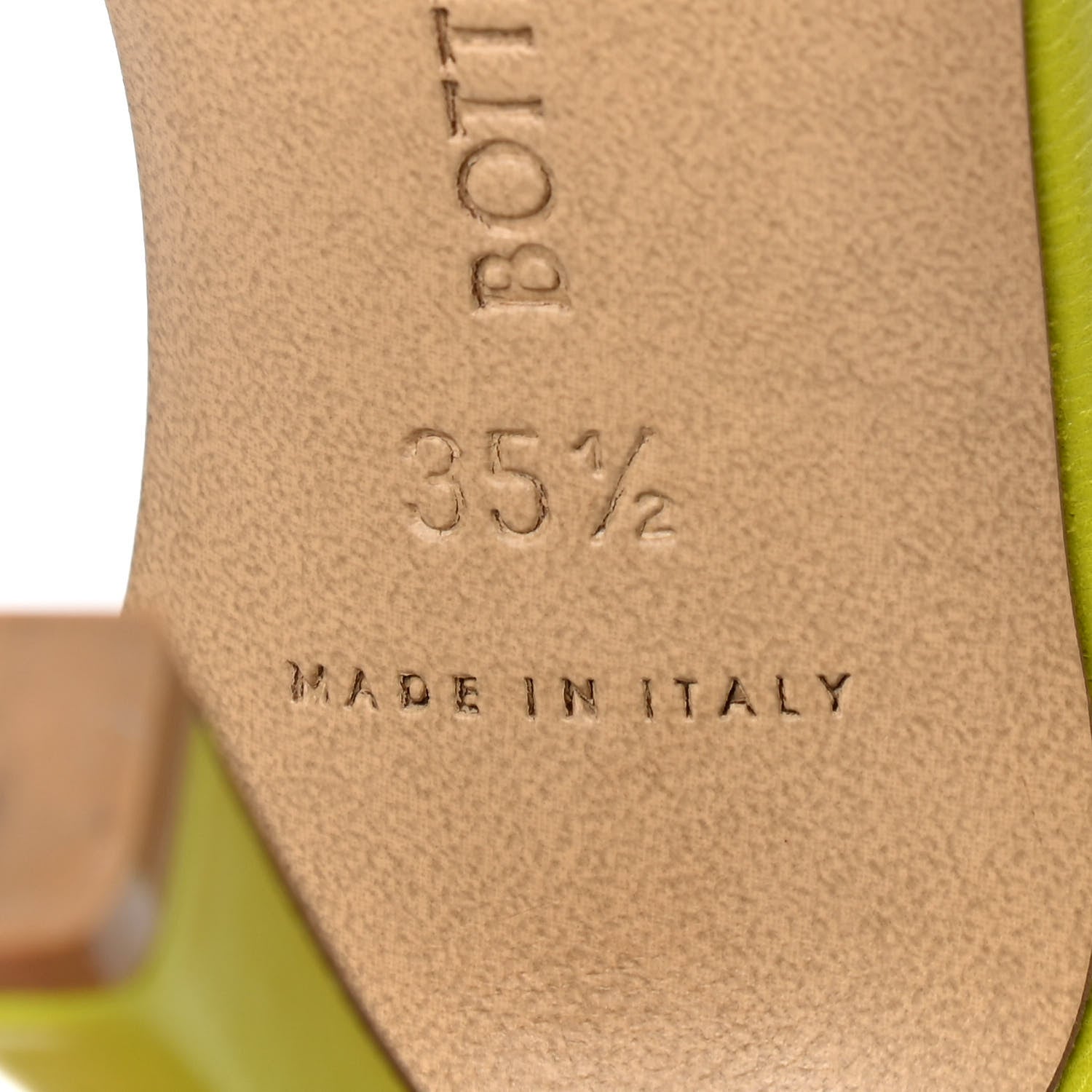 Bottega Veneta Lambskin Stretch Mule Sandals 35.5 Kiwi 7 of 9