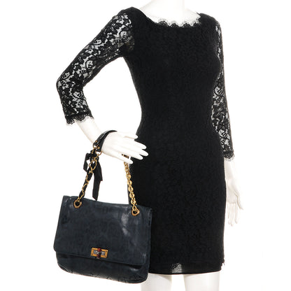 Lanvin Leather Leopard Print Medium Happy Blue 2 of 7