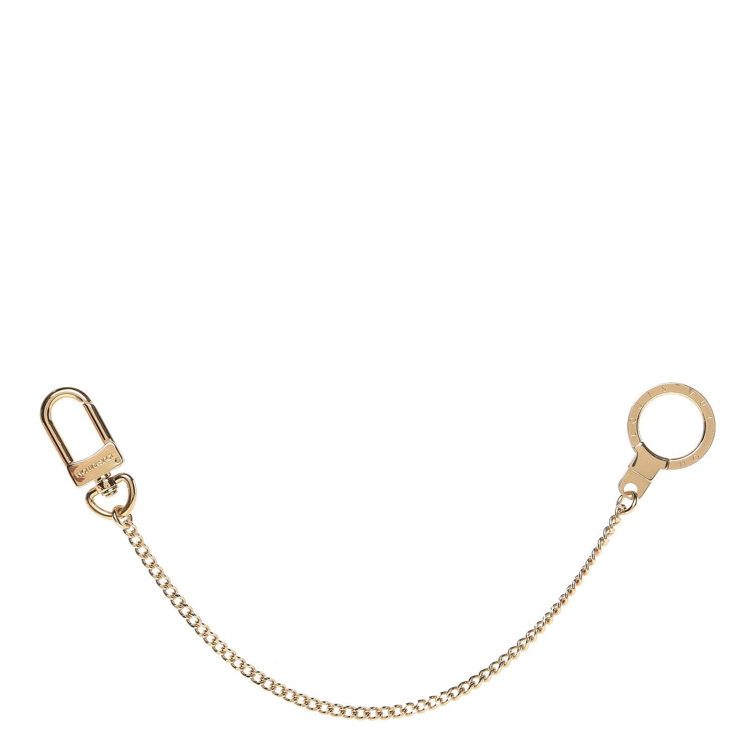 Louis Vuitton Metal Pochette Extender Key Ring Chain Gold 1 of 3
