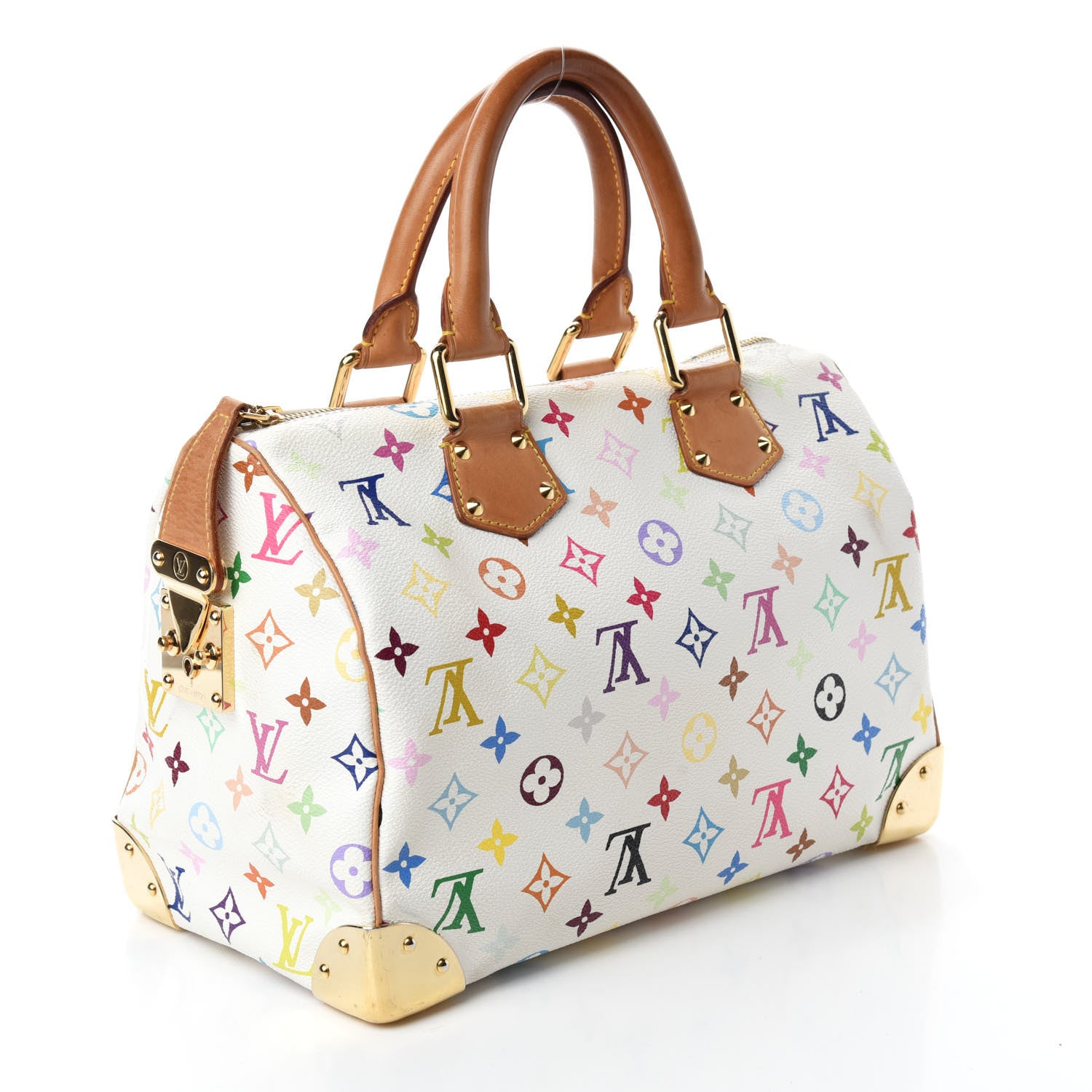 Louis Vuitton Monogram Multicolor Speedy 30 White 3 of 10