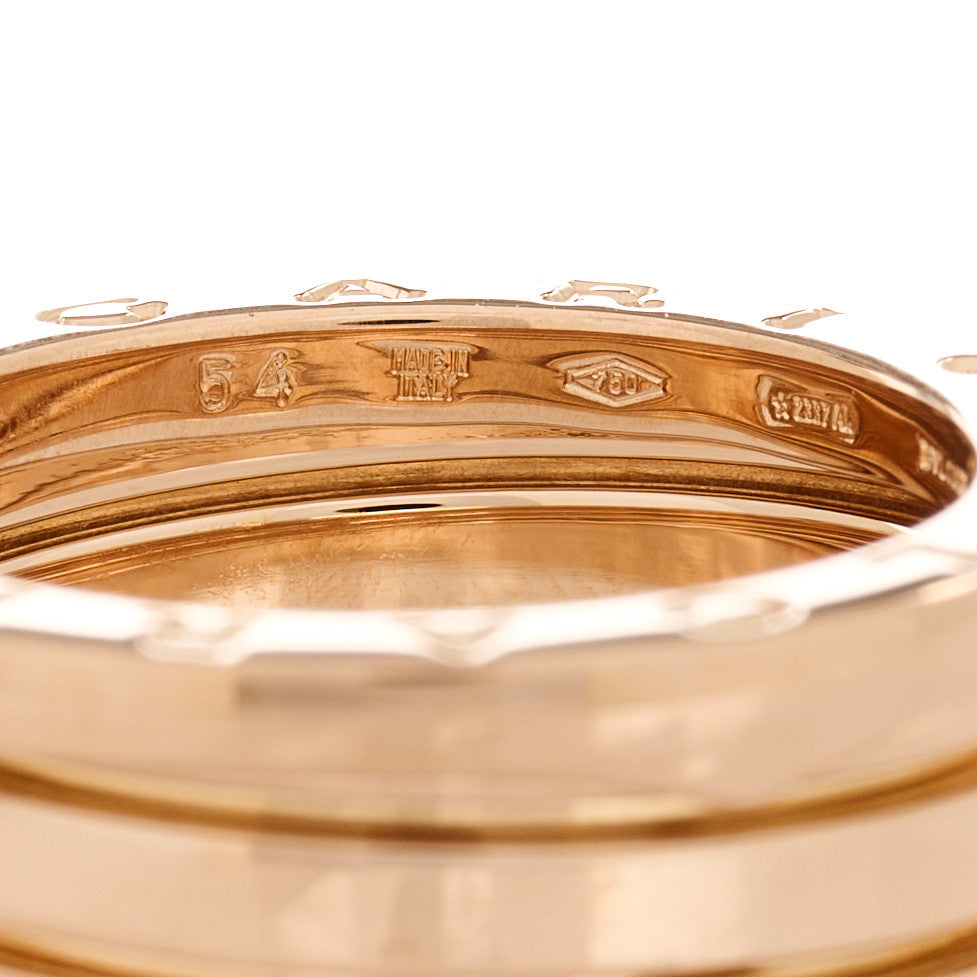 18K Rose Gold B.Zero1 Three-Band Ring 54 7