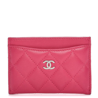 Chanel Lambskin Quilted Card Holder Fuchsia 1 of 13