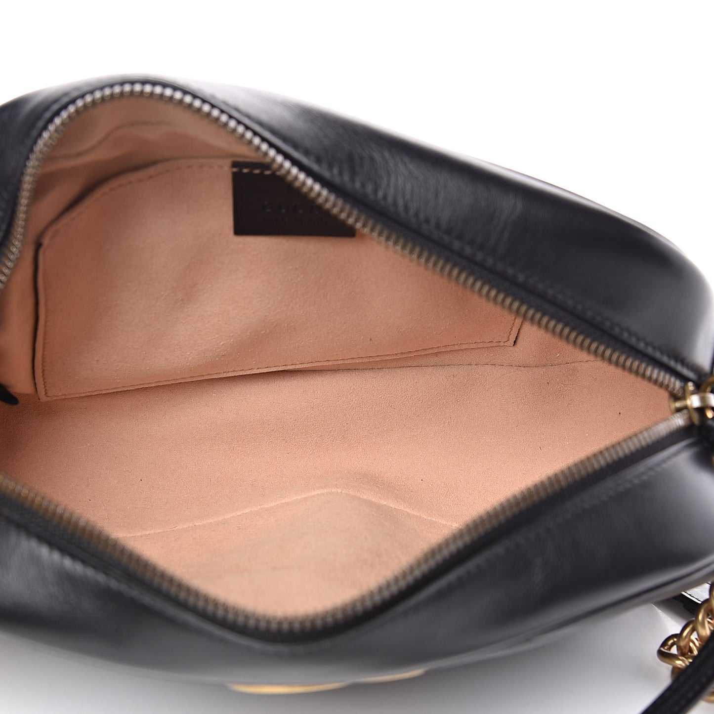 Calfskin Matelasse Small GG Marmont Chain Shoulder Bag Black