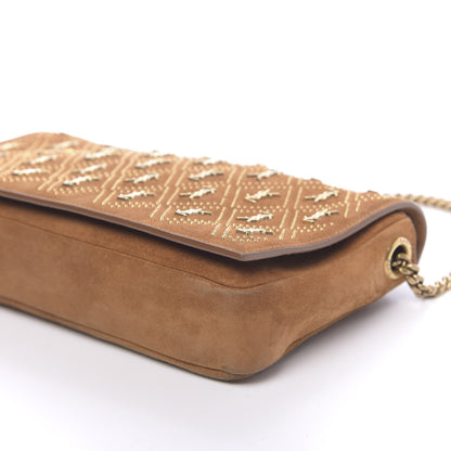 Saint Laurent Suede Studded Monogram Kate 99 Cinnamon 13 of 13