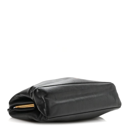 Celine Calfskin Pleated French Lock Clutch Black 4 of 7