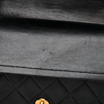 Chanel Lambskin Quilted Medium Double Flap Black 9 of 10
