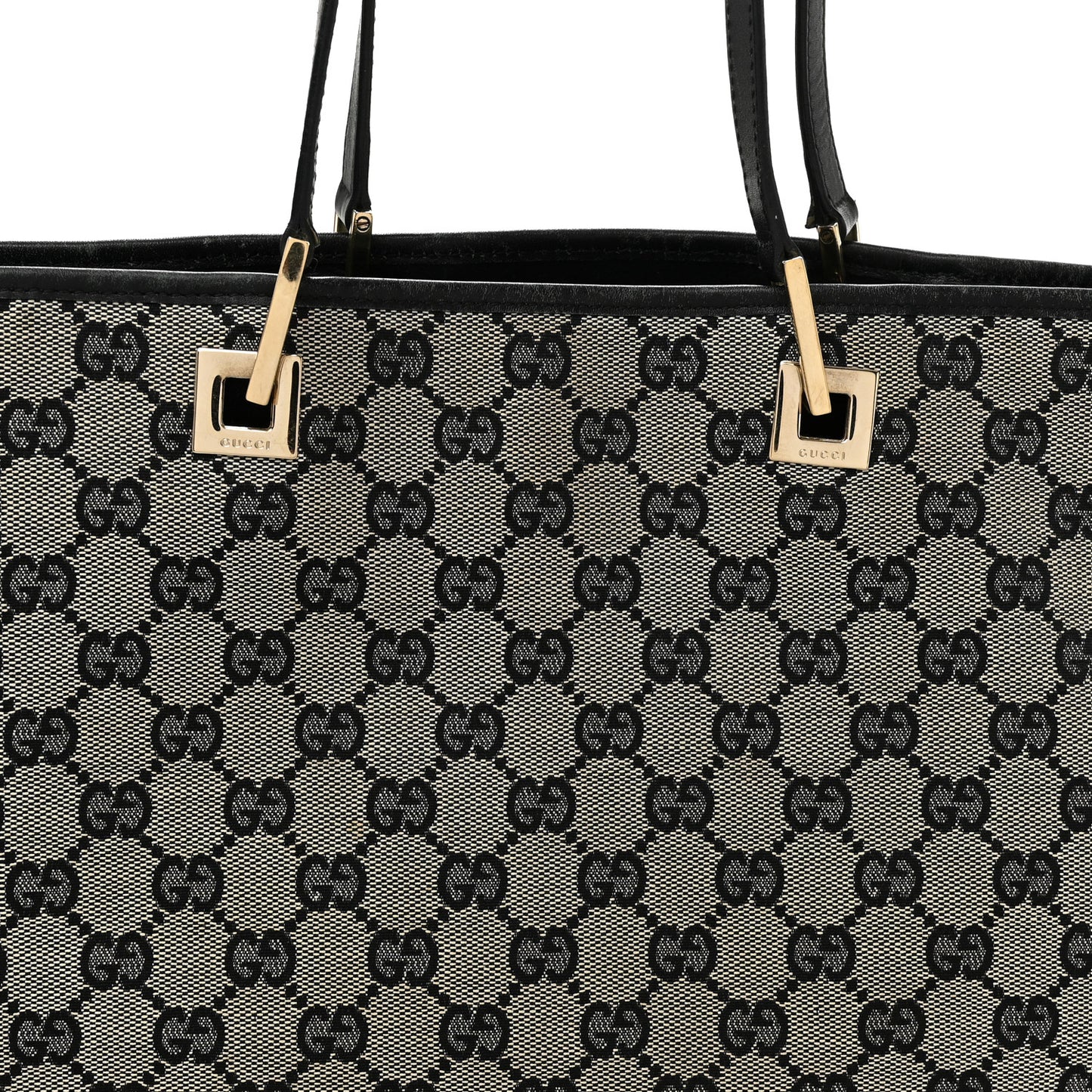 Monogram Large Bucket Tote Black