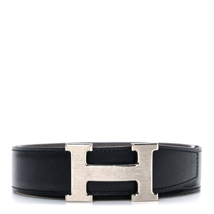 Hermes Box Togo 32mm H Belt 80 32 Black Etain 1 of 5