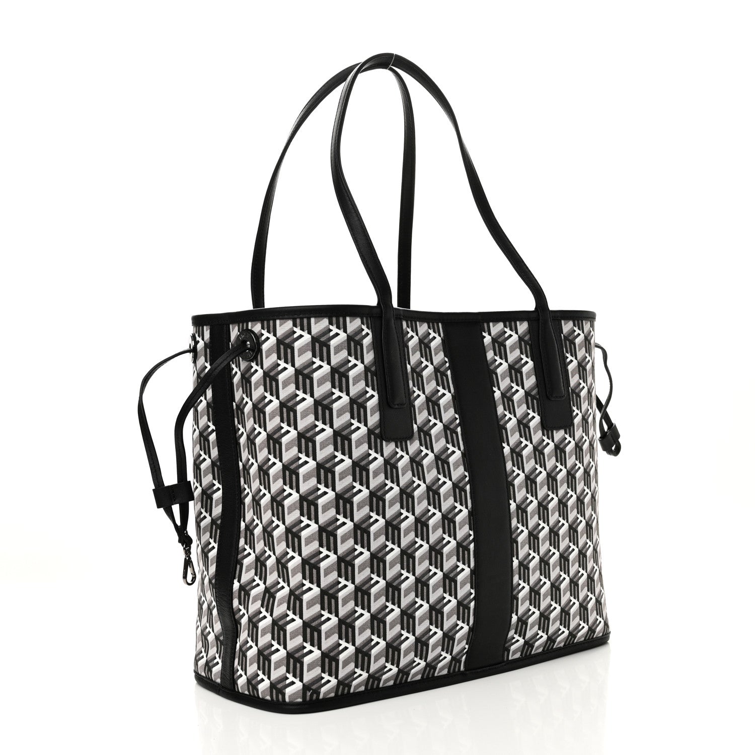 MCM Visetos Medium Liz Reversible Shopper Tote Black 6 of 16