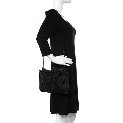 Stella McCartney Shaggy Deer Mini Falabella Fold Over Tote Black 2 of 11