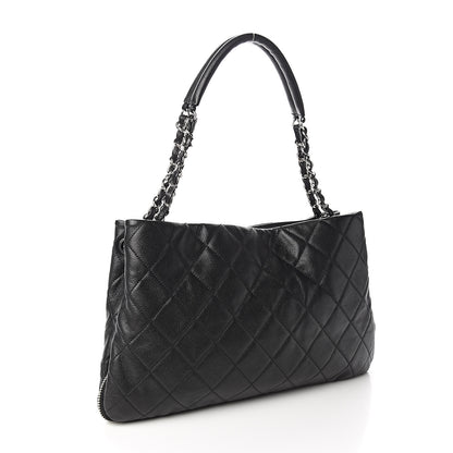 Chanel Caviar Quilted Expandable Zip Shoulder Bag Black 2 of 9