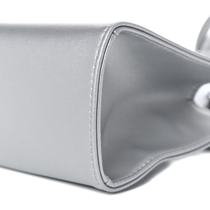 Telfar Metallic Vegan Leather Small Shopping Bag Silver 8 of 8