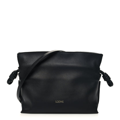 Loewe Calfskin Mini Flamenco Knot Clutch Black 1 of 9