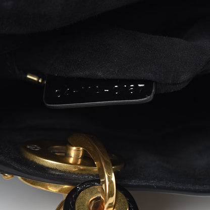 Christian Dior Patent Studded Mini Supple Lady Dior Black 7 of 11