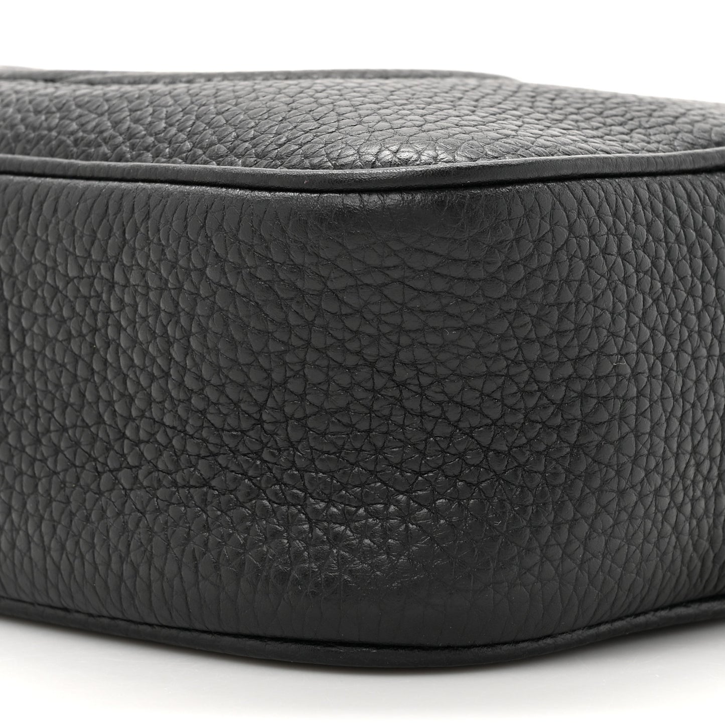 Pebbled Calfskin Mini Soho Disco Bag Black