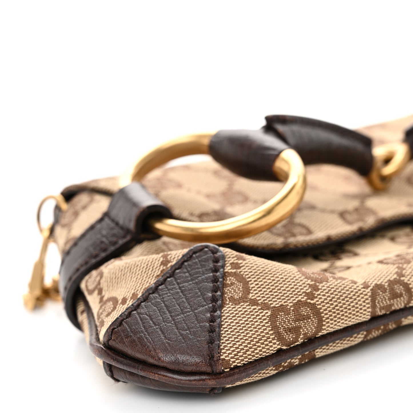 Monogram Horsebit Clutch Dark Brown