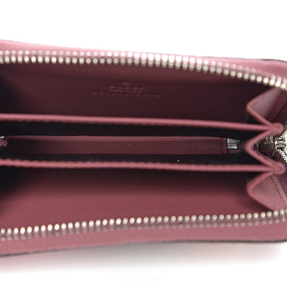 Gucci GG Supreme Monogram Blooms Zip Around Card Case Wallet Beige Multicolor Dry Rose 4 of 6