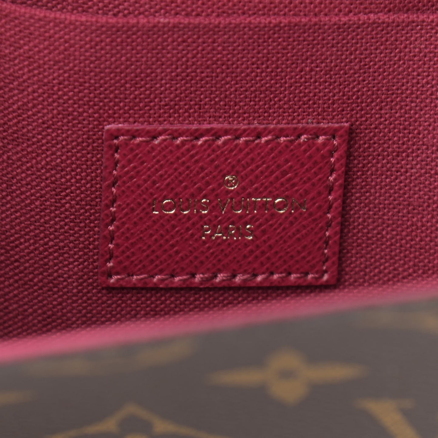 Monogram Pochette Felicie Chain Wallet Fuchsia