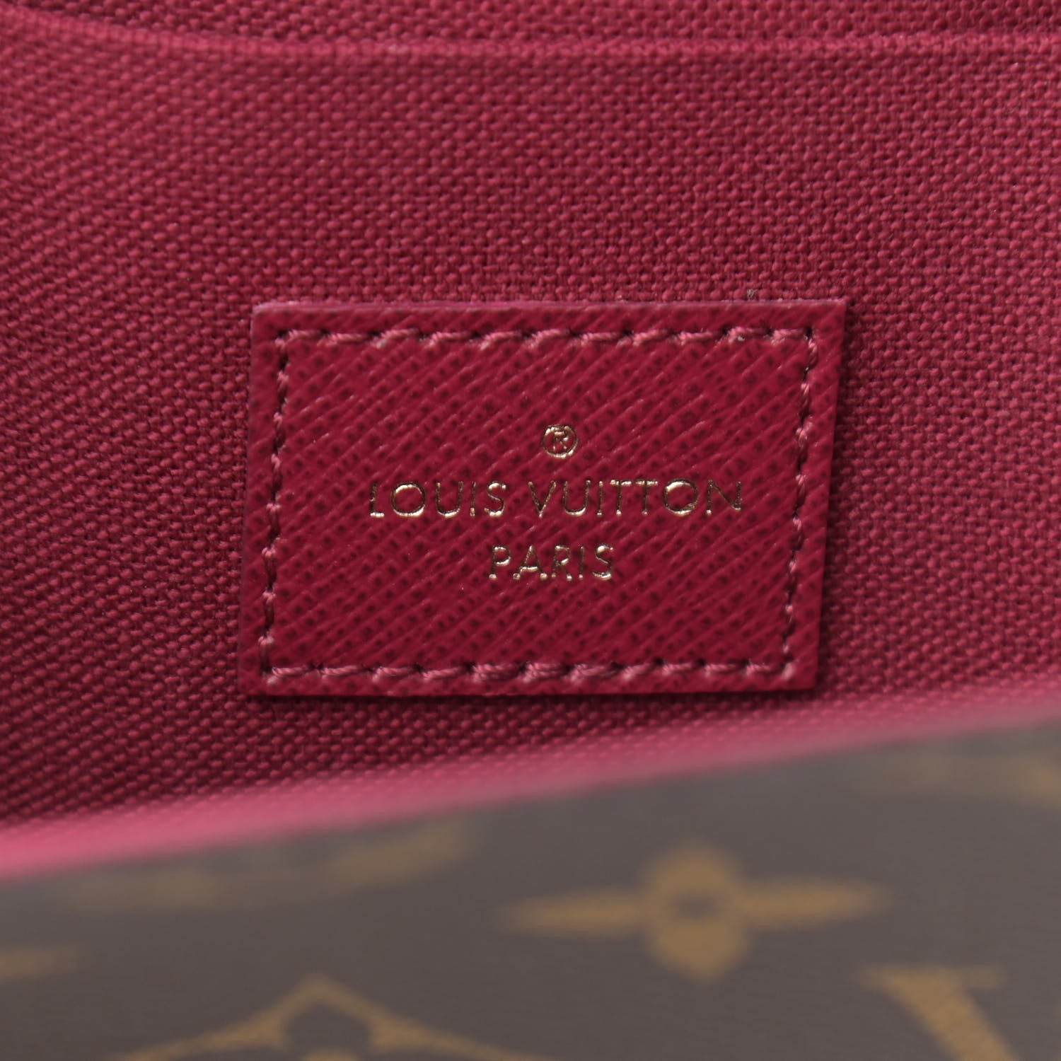 Louis Vuitton Monogram Pochette Felicie Chain Wallet Fuchsia 6 of 14