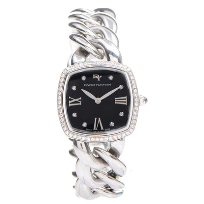 David Yurman Stainless Steel Diamond Bezel 27mm Albion Quartz Watch Black 1 of 7
