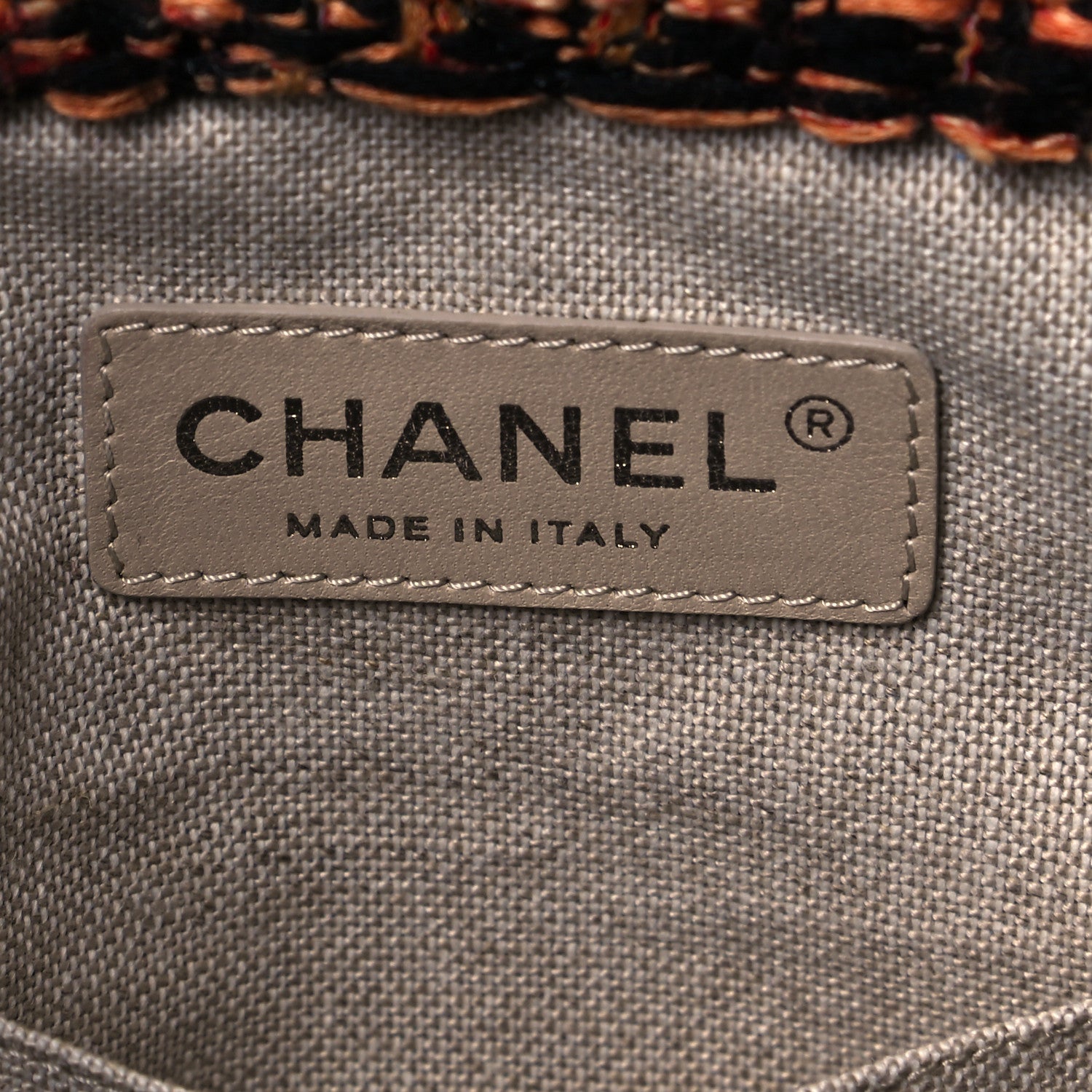 Chanel Tweed Calfskin Quilted Gabrielle Backpack Black Orange 5 of 7