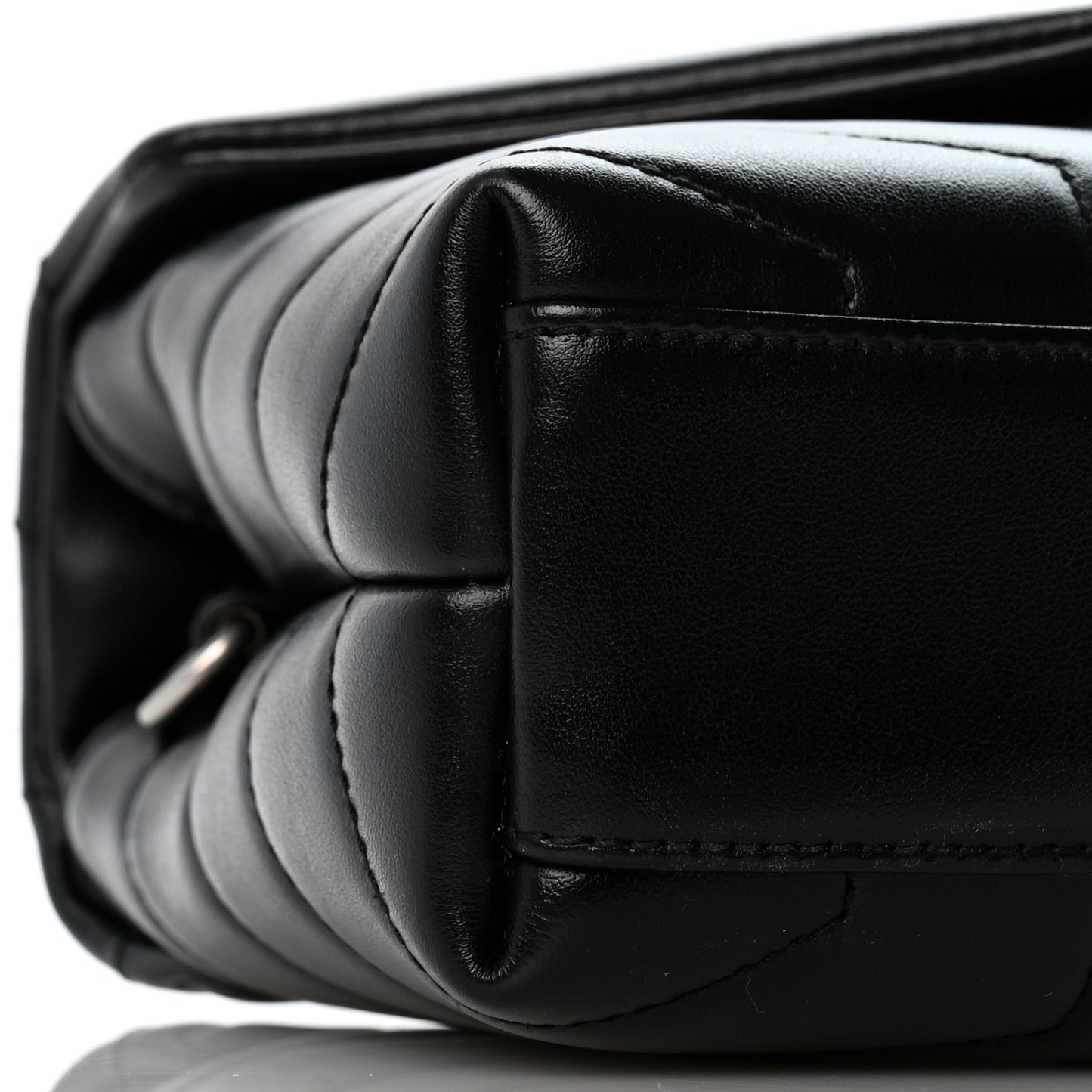Calfskin Y Quilted Monogram Toy Loulou Crossbody Bag Black