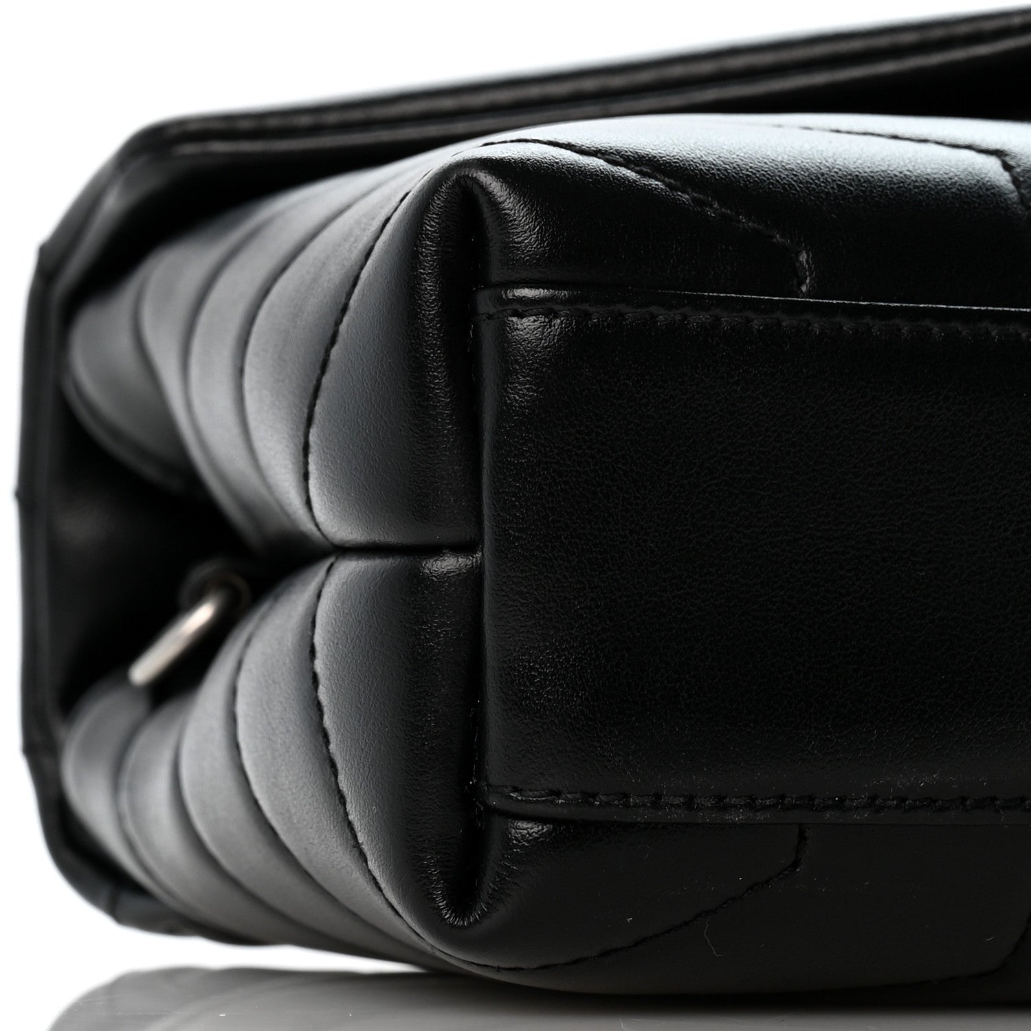 Saint Laurent Calfskin Y Quilted Monogram Toy Loulou Crossbody Bag Black 8 of 11