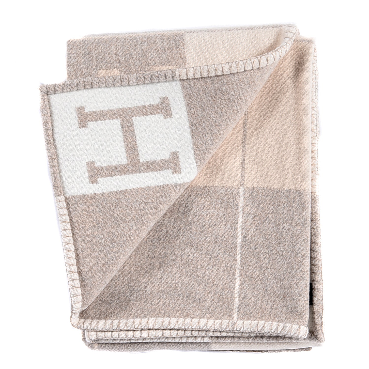 Hermes Wool Cashmere Avalon III Blanket Coco Camomille 2 of 3