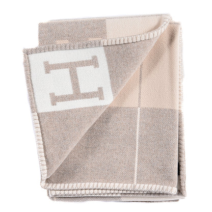Hermes Wool Cashmere Avalon III Blanket Coco Camomille 2 of 3