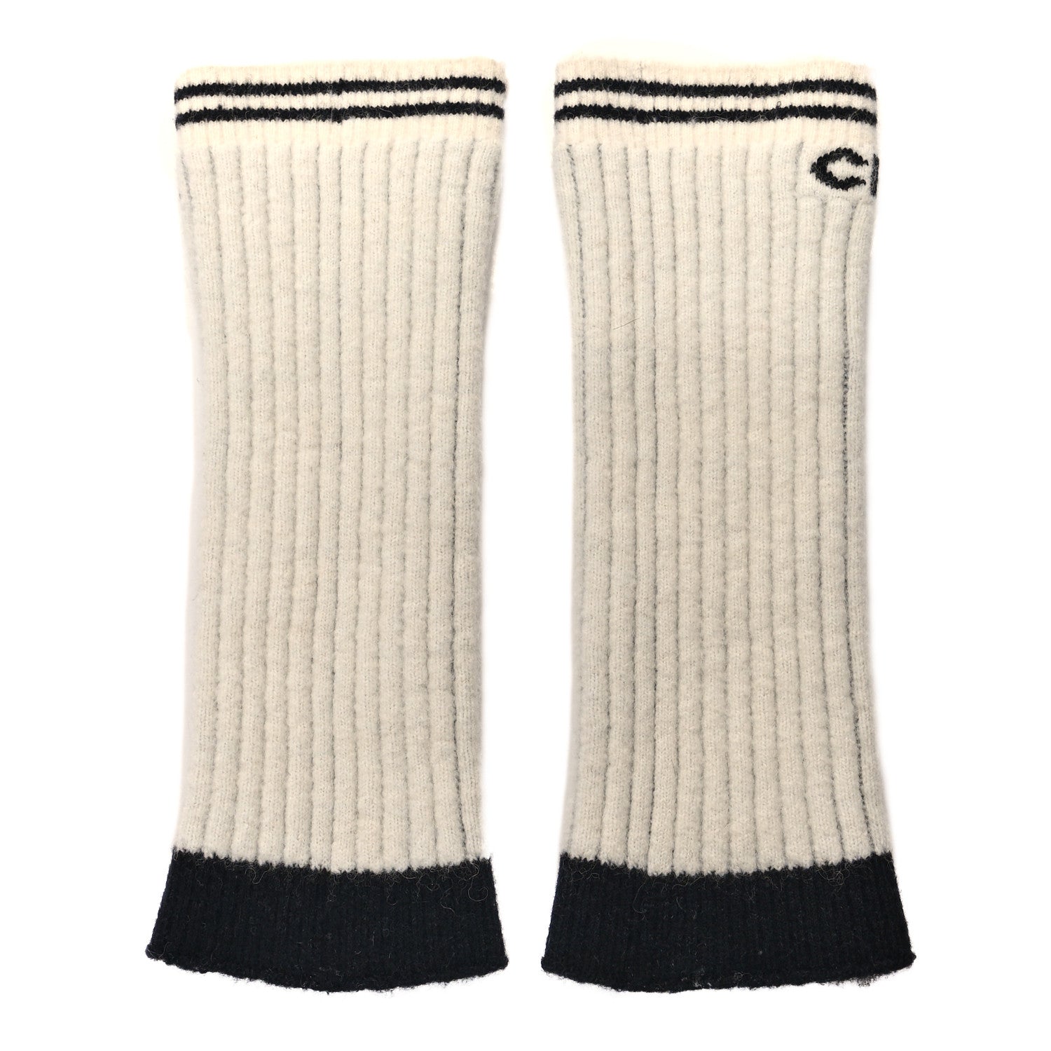 Chanel Combat Boot Leg Warmers White 2 of 3