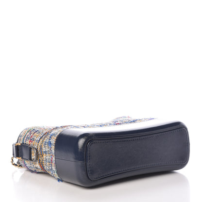 Chanel Tweed Calfskin Medium Gabrielle Hobo Blue 4 of 13