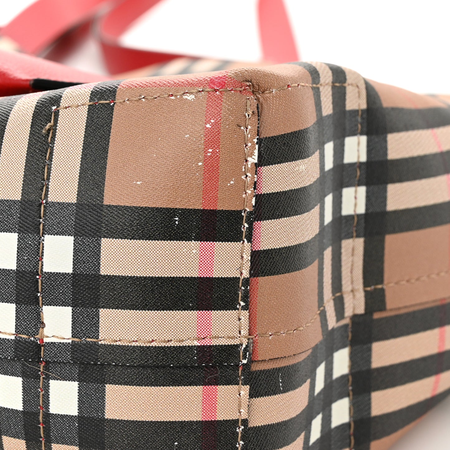 Haymarket Check Small Reversible Tote Red