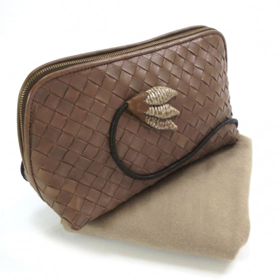 Intrecciato Flower Cosmetic Case