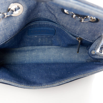 Chanel Denim Quilted Small Medallion Flap Blue 5 of 11