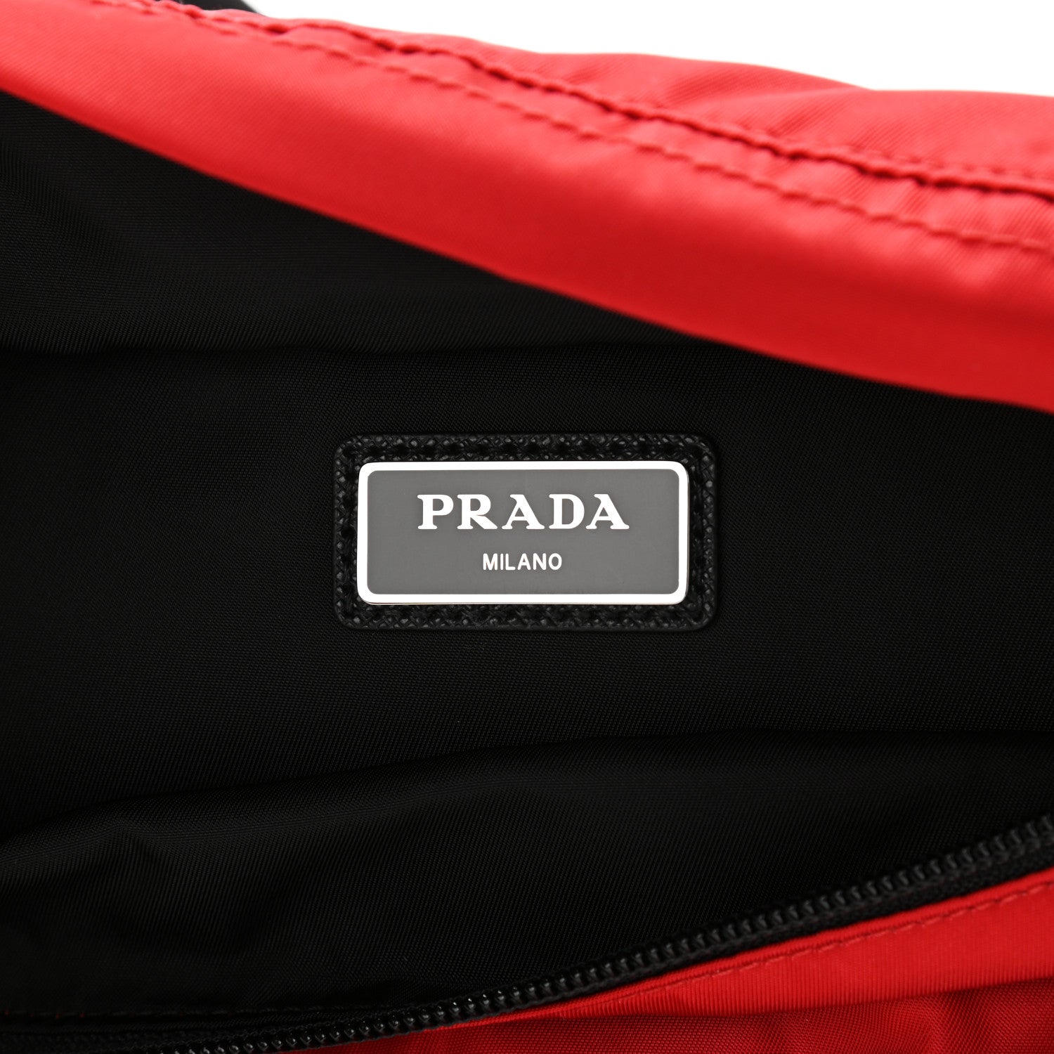 Prada Tessuto Nylon Montagna Belt Bag Red 6 of 11