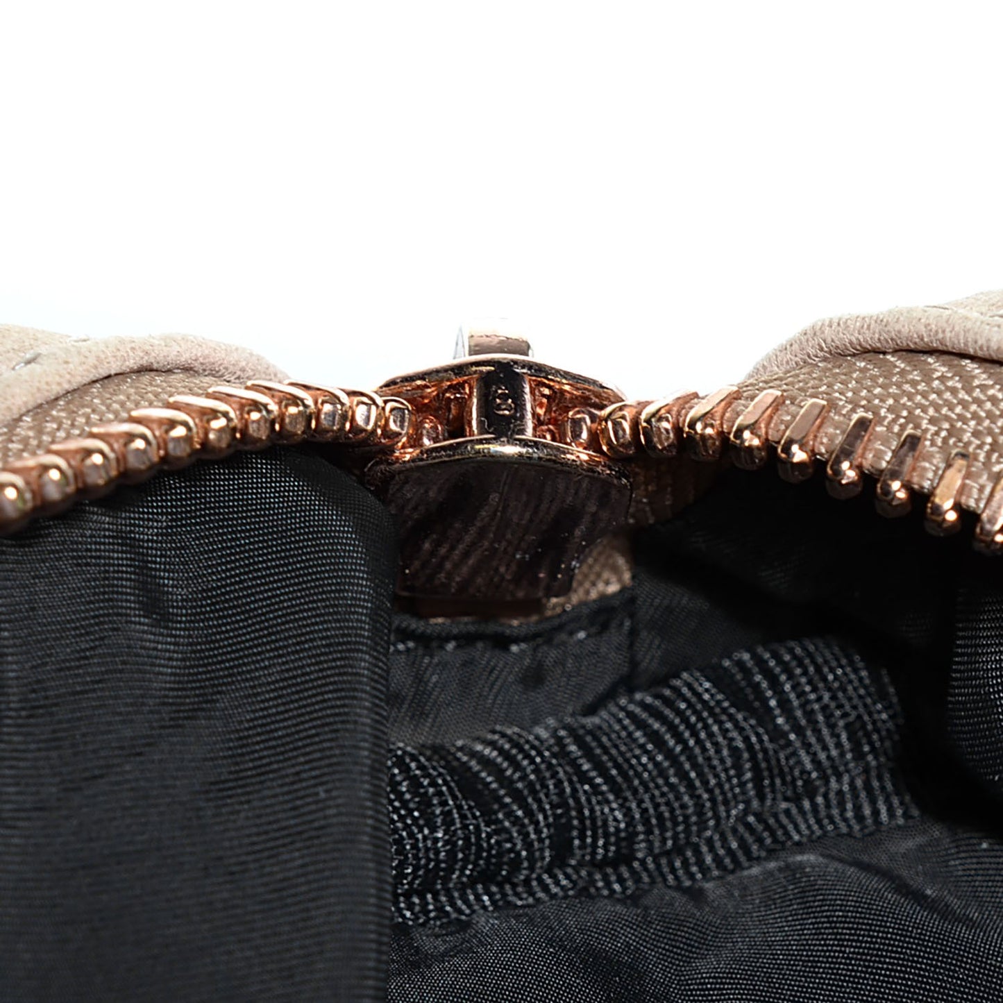 Pebbled Lambskin Rocco Latte Rose Gold Hardware