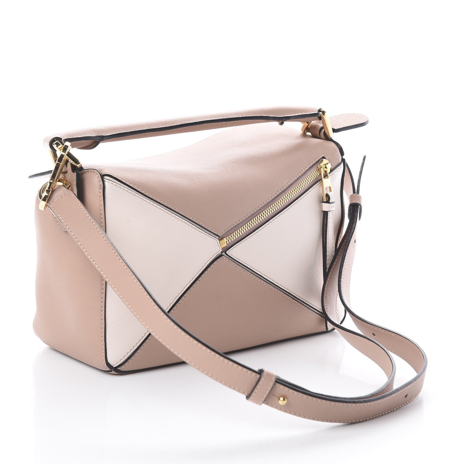 Loewe Calfskin Suede Small Puzzle Bag Blush 2 of 8
