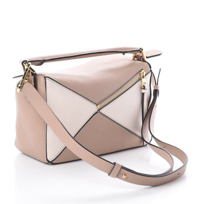 Loewe Calfskin Suede Small Puzzle Bag Blush 2 of 8